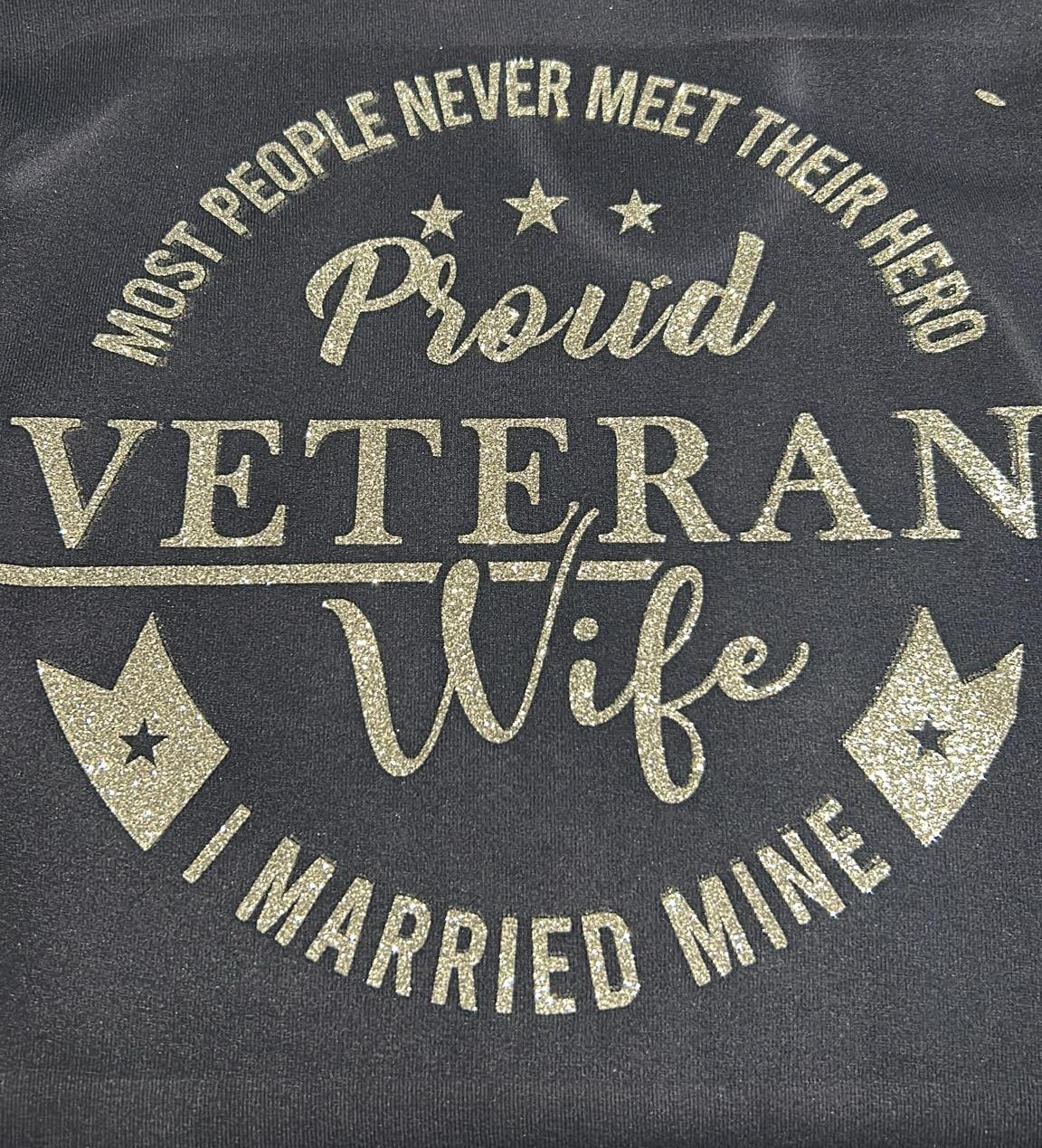 Proud Veteran Wife Crop Shirt